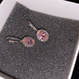 Pink diamond earrings